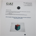 LPGA Founder Marlene Bauer Hagge Signed World Golf Hall of Fame Flag JSA ALOA