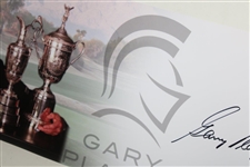 Gary Player Signed Grand Slam Trophy Panoramic 36 1/4x12 Collage JSA ALOA
