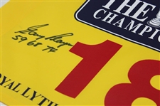 Gary Player Signed 2001 The OPEN at Royal Lytham & St. Annes Flag w/'59 68 74' JSA #CB46484
