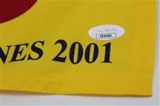 Gary Player Signed 2001 The OPEN at Royal Lytham & St. Annes Flag w/'59 68 74' JSA #CB46484