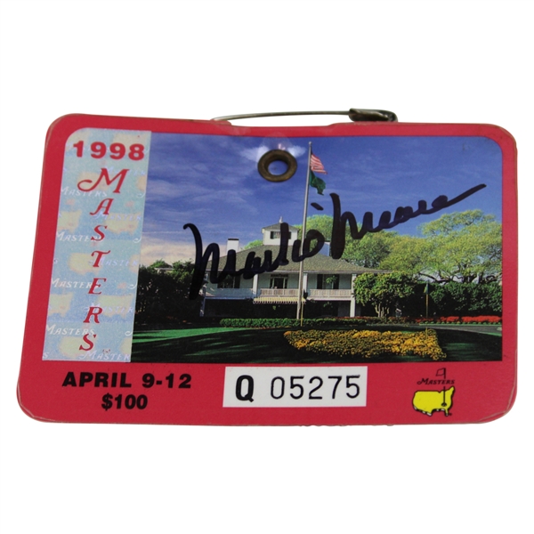 Mark O Meara Signed 1998 Masters Tournament SERIES Badge #Q05275 JSA ALOA