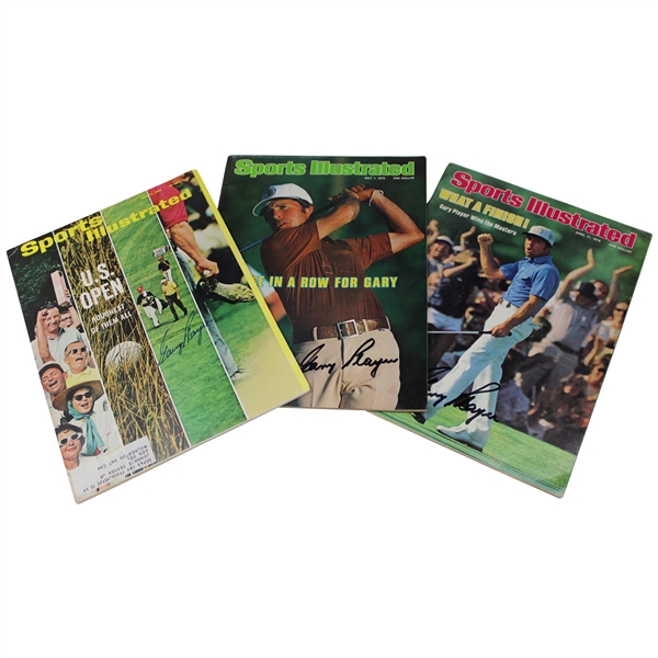 Gary Player Signed 1965, 1978 (April) & 1978 (May) Sports Illustrated Magazines JSA ALOA