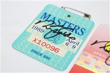 Nick Faldo Signed 1989, 1990, & 1996 Masters Tournament SERIES Badges JSA ALOA