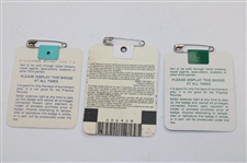Nick Faldo Signed 1989, 1990, & 1996 Masters Tournament SERIES Badges JSA ALOA