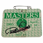 Bernhard Langer Signed 1985 Masters Tournament SERIES Badge #X18846 JSA ALOA