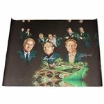 Jack Nicklaus & Gary Player Signed Big 3 Masters Green Jacket/Amen Corner Collage Image on Canvas JSA ALOA