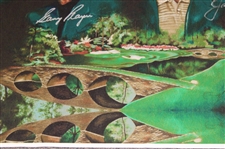 Jack Nicklaus & Gary Player Signed Big 3 Masters Green Jacket/Amen Corner Collage Image on Canvas JSA ALOA