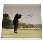 Gary Player Signed 1965 US Open Fairway Approach Image on 24x23 Canvas w/65 US Open JSA ALOA
