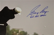 Gary Player Signed 1965 US Open Fairway Approach Image on 24x23 Canvas w/'65 US Open' JSA ALOA
