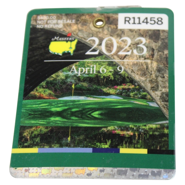 2023 Masters Tournament SERIES Badge #R11458 - Jon Rahm Winner