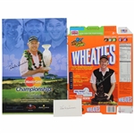 Hale Irwins Signed Wheaties Box, 2008 Hualalai Resort Poster & 3x5 Index Card JSA ALOA