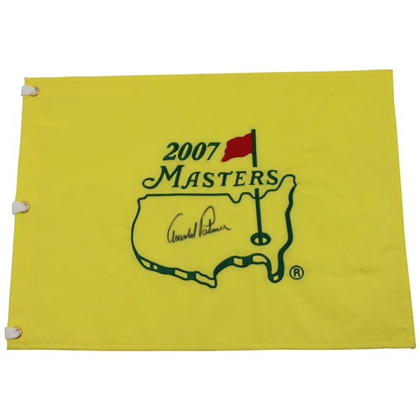Arnold Palmer Signed 2007 Masters Embroidered Flag JSA ALOA