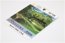 Trevor Immelman Signed 2008 Masters Tournament SERIES Badge #R07108 JSA ALOA