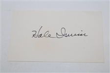 Hale Irwin's Personal Signed 3x5 Card with Six (6) Golf Trading Cards JSA ALOA