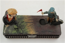 Classic Iron Birdie Putt with Golfer & Caddy Coin Bank