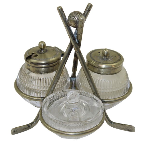 Crossed Golf Club & Golf Ball Salt & Pepper Set