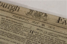 Three (3) 1813 Edinburgh Newspapers w/Various Leith Links Medal Results & Silver Club & other Content