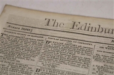 Three (3) 1832-1834  Edinburgh Evening Newspapers w/Various St Andrews Captain, Silver Club, Gold Medal & other Content