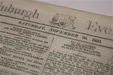Three (3) 1832-1834  Edinburgh Evening Newspapers w/Various St Andrews Captain, Silver Club, Gold Medal & other Content