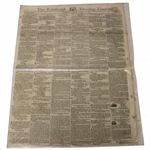 Three (3) 1832-1834  Edinburgh Evening Newspapers w/Various St Andrews Captain, Silver Club, Gold Medal & other Content