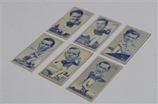 Six (6) TURF Cigarettes Sports Series Golf Cards - Cotton/Adams/Rees/Padgham/Burton/King