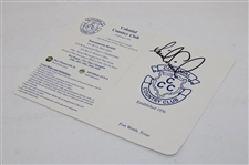 Annika Sorenstam Signed Colonial Country Club Scorecard - Full Name JSA ALOA