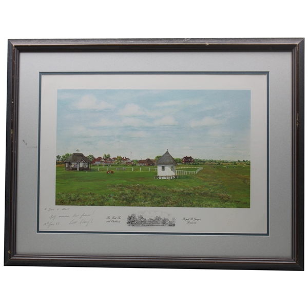 1995 Royal St. George The First Tee & Clubhouse LTD ED Print by Artist Bill Waugh