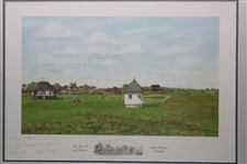 1995 Royal St. George The First Tee & Clubhouse LTD ED Print by Artist Bill Waugh