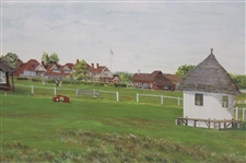 1995 Royal St. George The First Tee & Clubhouse LTD ED Print by Artist Bill Waugh
