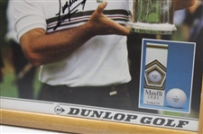 Fuzzy Zoeller Signed 1984 US Open Dunlop Golf Advertisement Poster - Framed