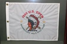 1995 US Open at Shinnecock Hills Embroidered Flag - Framed
