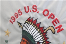 1995 US Open at Shinnecock Hills Embroidered Flag - Framed