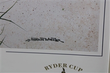 1991 Ryder Cup at Kiawah Island US Team Official Poster By Gordon Wheeler - Framed