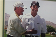 Jack Nicklaus Authentic Ltd Ed 91/250 Swatch From Game Worn Shirt from The Golden Bear - Framed