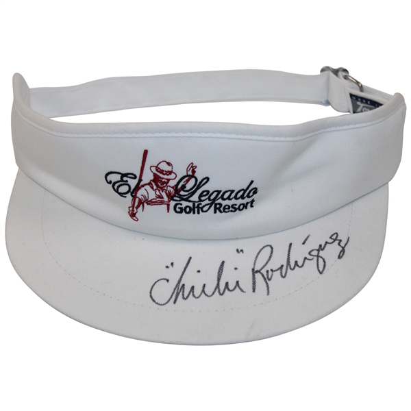 Chi Chi Rodriguez Signed El Legado Golf Classic Visor JSA ALOA