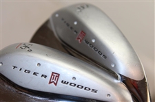 Tiger Woods Nike Pro Combo c.2003 3-9 Forged Irons w/Pitching, 56 & 60 Wedges & Dual Hybrids