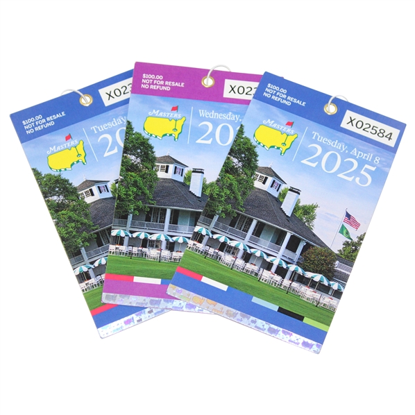 2025 Masters Tournament Tuesday (x2) & Wednesday Tickets - Rory Claims Career Grand Slam!