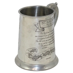 St. Andrews 'The Old Course' Course Layout/Scorecard Pewter Golf Tankard - Made in England