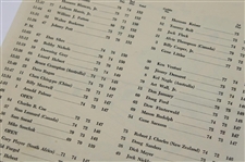 1963 Masters Tournament Saturday Pairing Sheet w/Time-Period ANGC Scorecard - Jack's First Masters Win