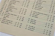 1963 Masters Tournament Saturday Pairing Sheet w/Time-Period ANGC Scorecard - Jack's First Masters Win
