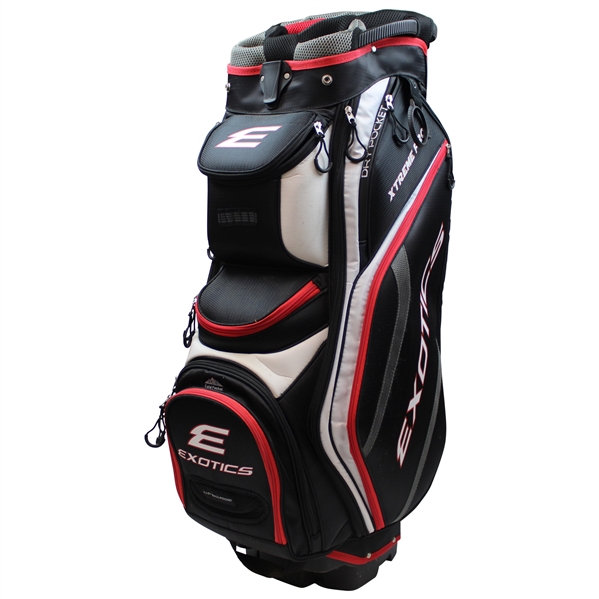 Exotics Xtreme Pro Black w/Red/White Full Size Tour Style Golf Bag