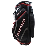 Exotics Xtreme Pro Black w/Red/White Full Size Tour Style Golf Bag