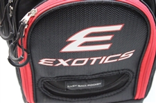 Exotics Xtreme Pro Black w/Red/White Full Size Tour Style Golf Bag
