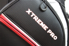 Exotics Xtreme Pro Black w/Red/White Full Size Tour Style Golf Bag