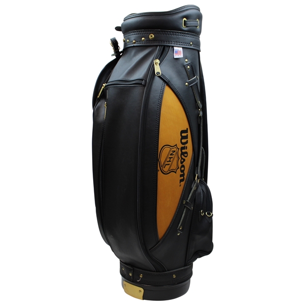 NHL Logo Black & Tan Logo Full Size Tour Style Golf Bag