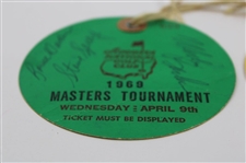 Multi-Signed 1969 & 1970 Masters Tournament Wednesday Tickets JSA ALOA