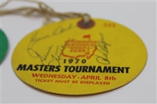 Multi-Signed 1969 & 1970 Masters Tournament Wednesday Tickets JSA ALOA
