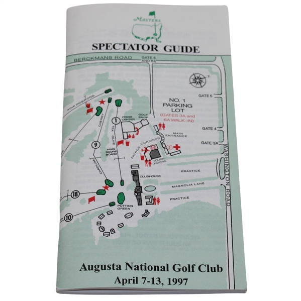 1997 Augusta National Golf Club Masters Spectator Guide - Tigers First Masters Win!