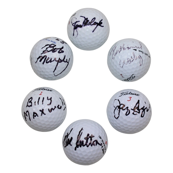 Hal Sutton & Five (5) other US Amateur Winners Signed Golf Balls JSA ALOA