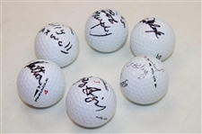 Hal Sutton & Five (5) other US Amateur Winners Signed Golf Balls JSA ALOA